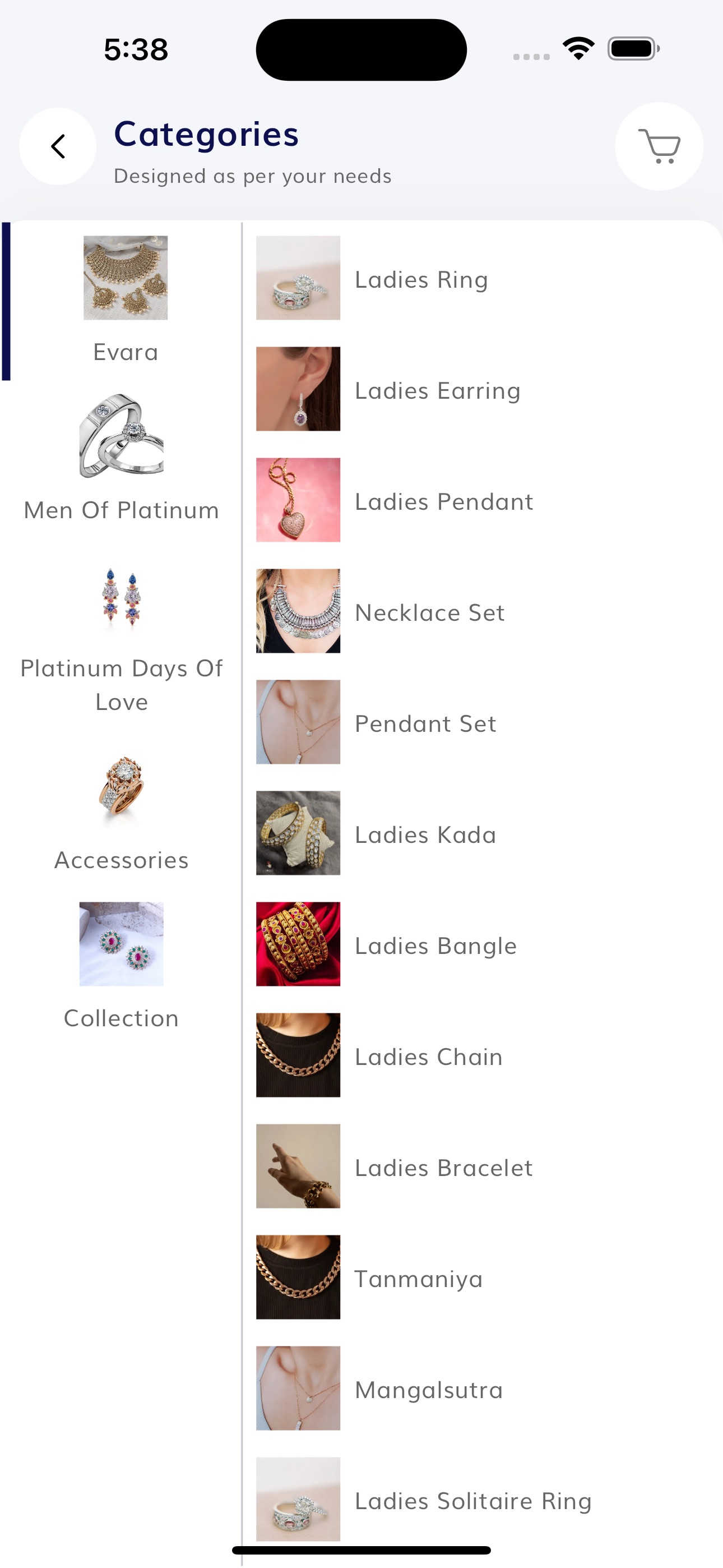 Jewelzie app categories screenshot